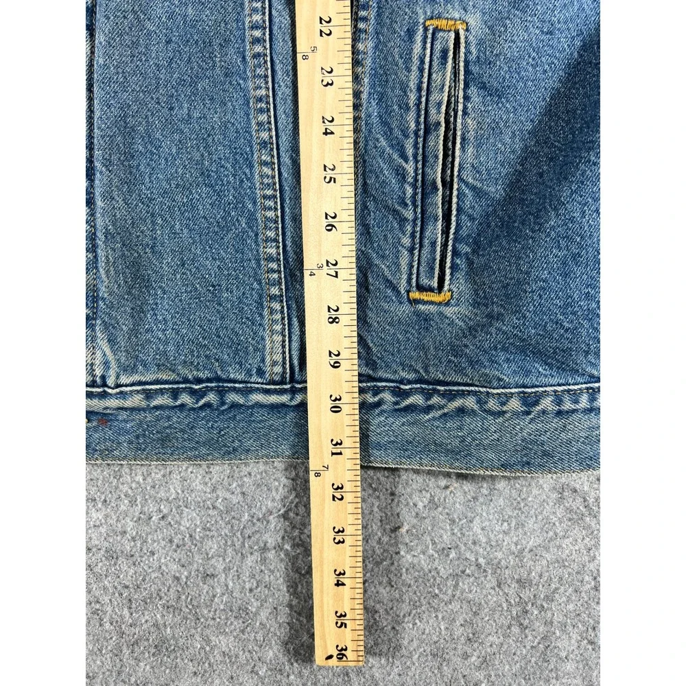 VINTAGE 90s Levis Jean Jacket Mens 2XL Blue Denim Button Up Streetwear Trucker - Picture 4 of 6